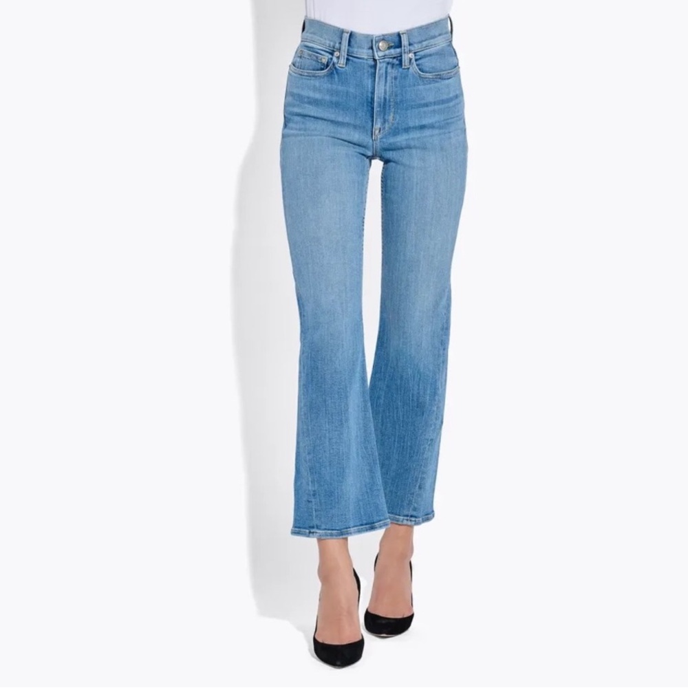 AYR Light Wash Cropped Flare Jeans